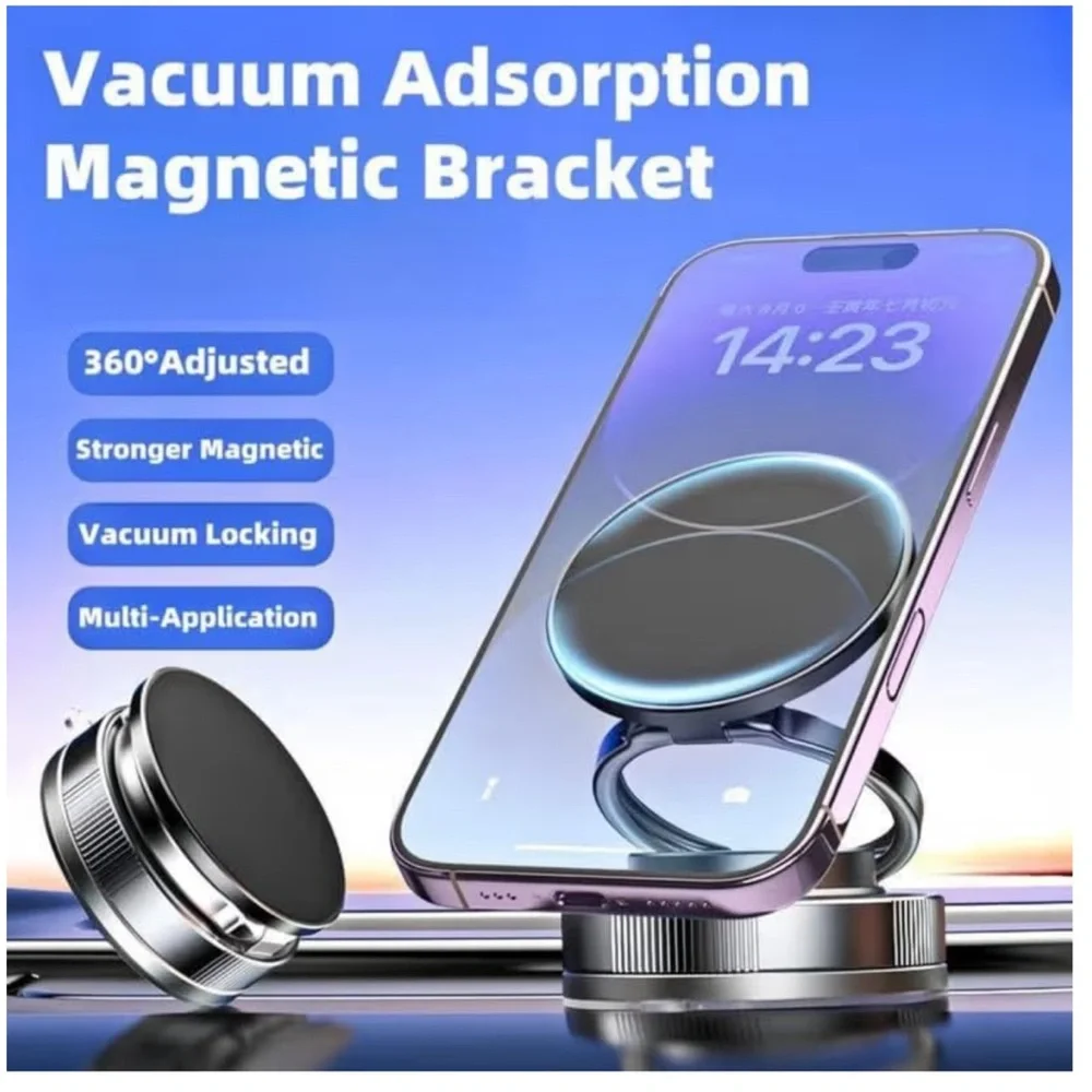 Vacuum Absorption Phone Holder, 360° Adjustable Magnetic for iPhone 11 and Above